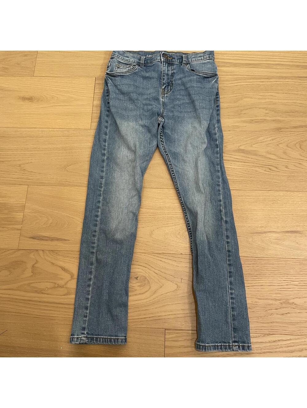 George Girls Stretch Slim Fit Jeans Size 14 Blue Denim